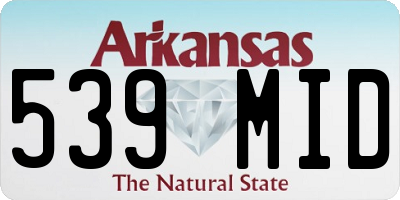 AR license plate 539MID