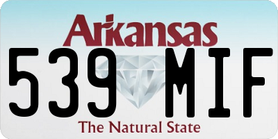 AR license plate 539MIF