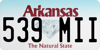 AR license plate 539MII