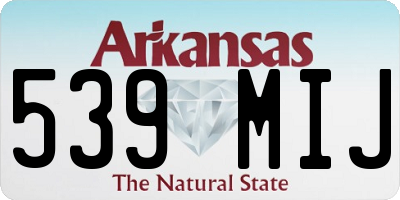 AR license plate 539MIJ