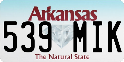 AR license plate 539MIK