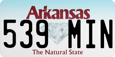 AR license plate 539MIN