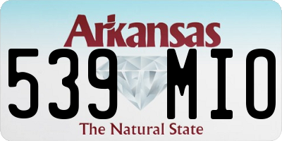 AR license plate 539MIO