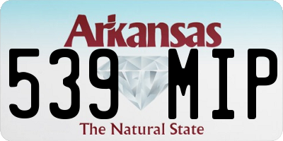 AR license plate 539MIP