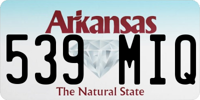 AR license plate 539MIQ
