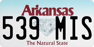 AR license plate 539MIS