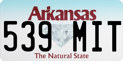 AR license plate 539MIT