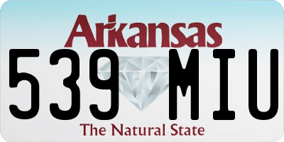AR license plate 539MIU