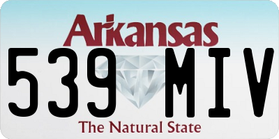 AR license plate 539MIV