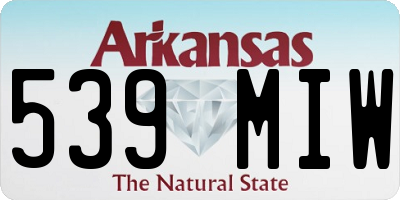 AR license plate 539MIW