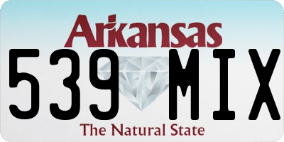 AR license plate 539MIX