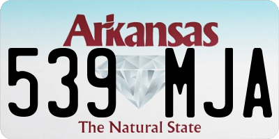 AR license plate 539MJA