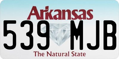 AR license plate 539MJB