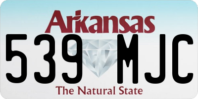 AR license plate 539MJC