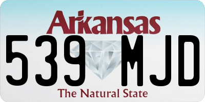 AR license plate 539MJD