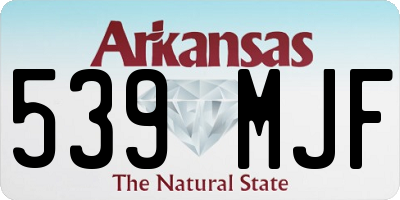 AR license plate 539MJF