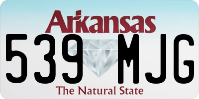AR license plate 539MJG