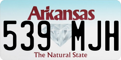 AR license plate 539MJH