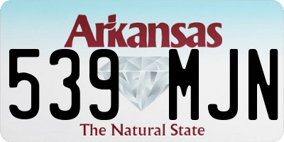 AR license plate 539MJN