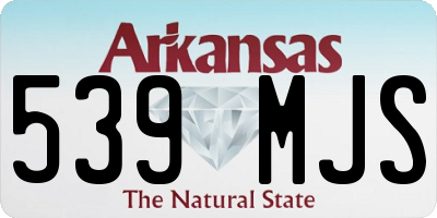 AR license plate 539MJS