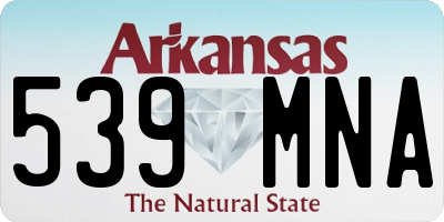AR license plate 539MNA
