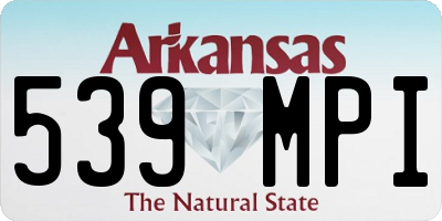 AR license plate 539MPI
