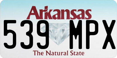 AR license plate 539MPX