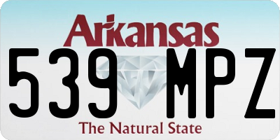 AR license plate 539MPZ