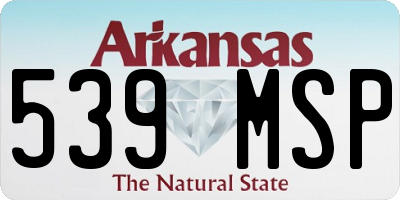 AR license plate 539MSP