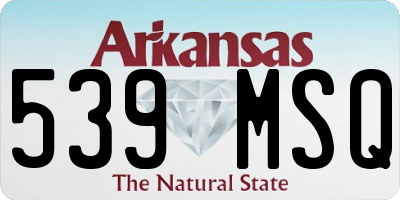AR license plate 539MSQ