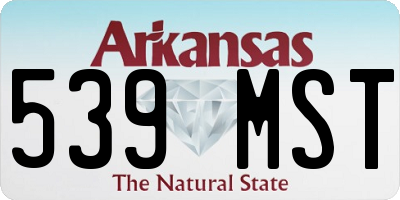 AR license plate 539MST