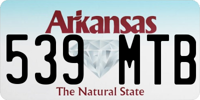 AR license plate 539MTB