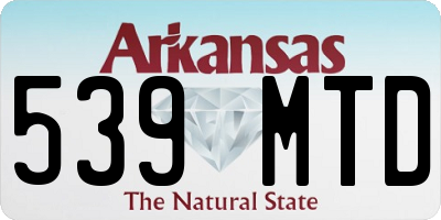 AR license plate 539MTD
