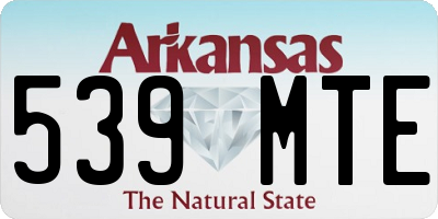 AR license plate 539MTE