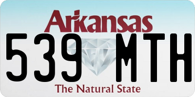 AR license plate 539MTH