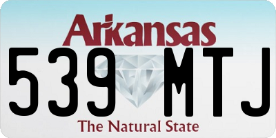 AR license plate 539MTJ