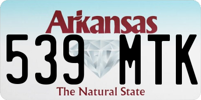 AR license plate 539MTK