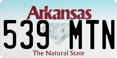 AR license plate 539MTN