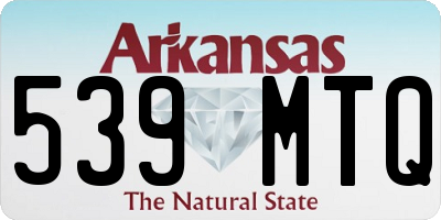 AR license plate 539MTQ