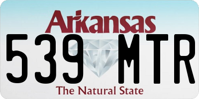 AR license plate 539MTR