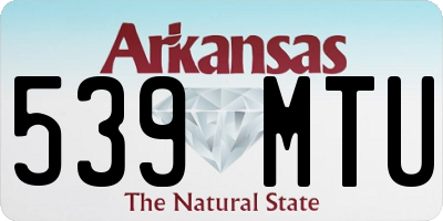 AR license plate 539MTU
