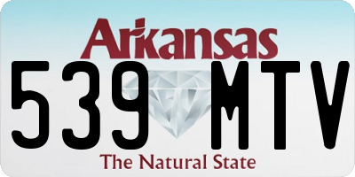 AR license plate 539MTV