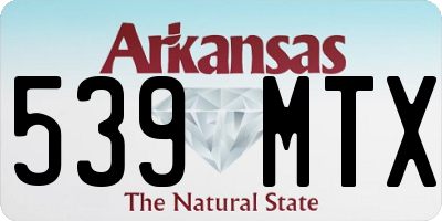 AR license plate 539MTX