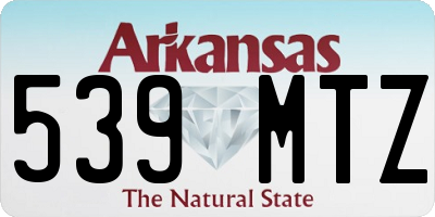 AR license plate 539MTZ