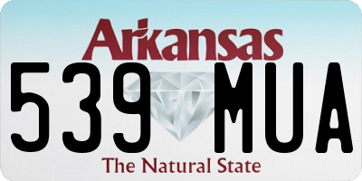 AR license plate 539MUA