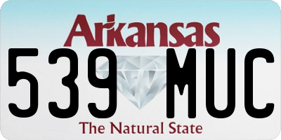AR license plate 539MUC