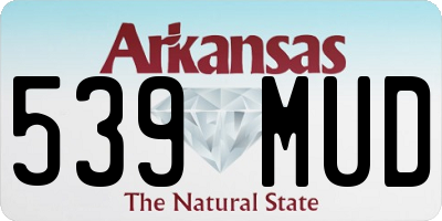 AR license plate 539MUD