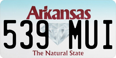 AR license plate 539MUI