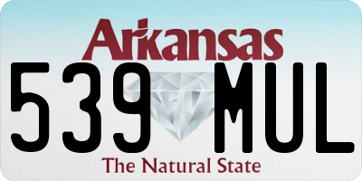 AR license plate 539MUL
