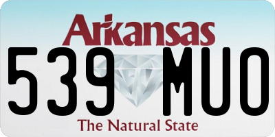AR license plate 539MUO